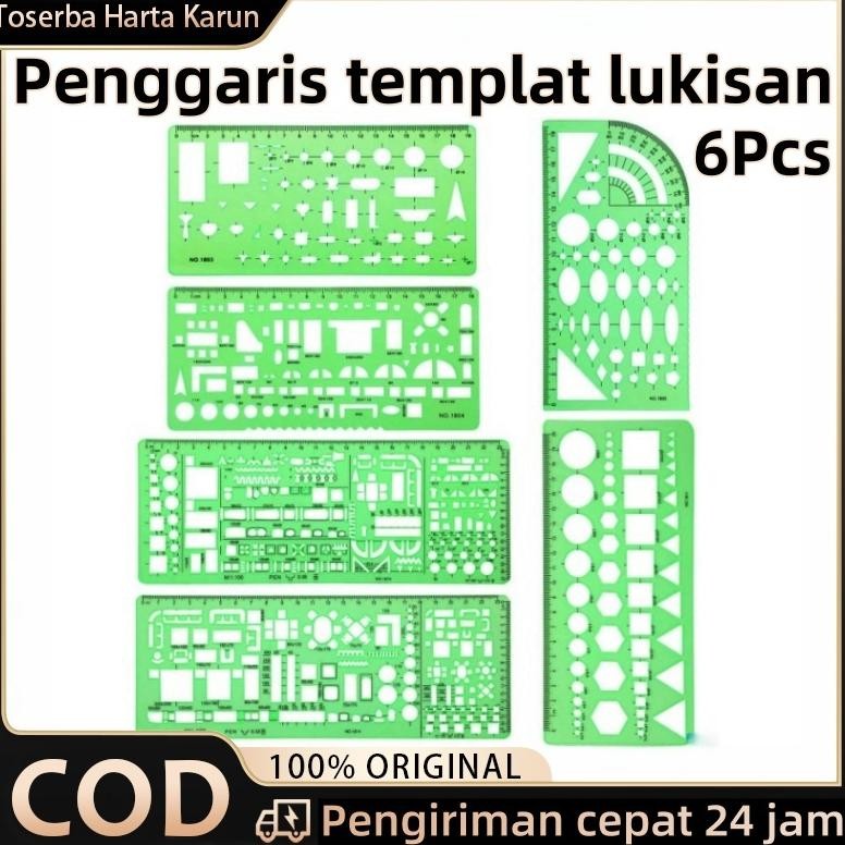 

6Pcs Penggaris bentuk desain interior alat desain desain Grafis perancang Alat tulis alat gambar AST