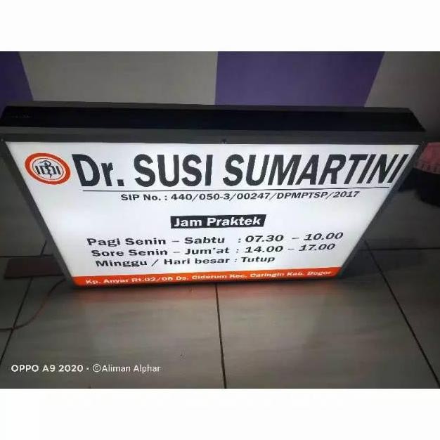 

Terlaris Neon Box Murah 2 Sisi Acrylic 90Cm X 60Cm Dokter / Barber Shop /