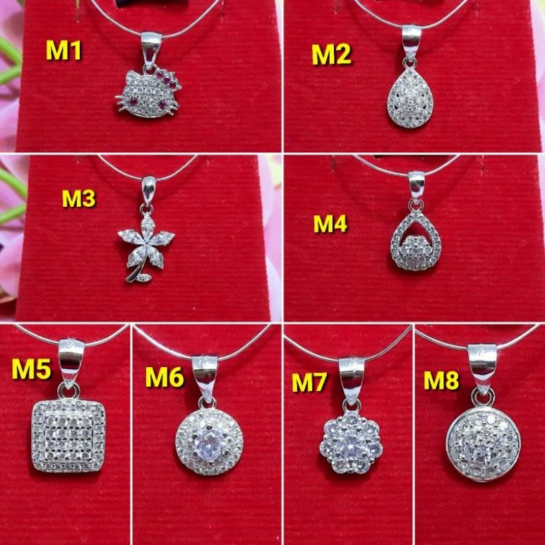 sfI liontin perak silver 925 asli perak liontin remaja lapisan emas putih AST