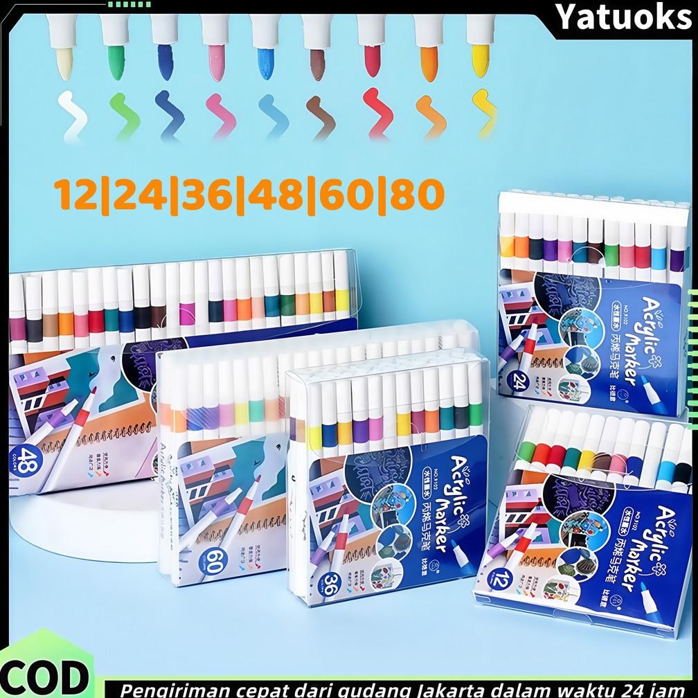 

Acrylic Marker Set Spidol Akrilik DIY Painting Spidol Pastel Pulpen Highlight Drawing Warna Set Spidol Akrilik