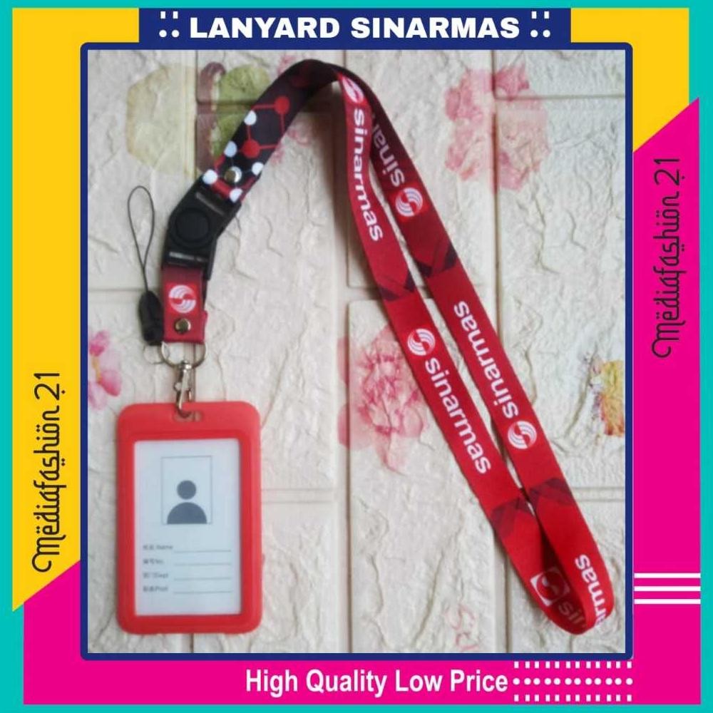 

Lanyard Tali Gantungan ID Card SINARMAS Free Strap Gantungan HP/Flashdisk AST