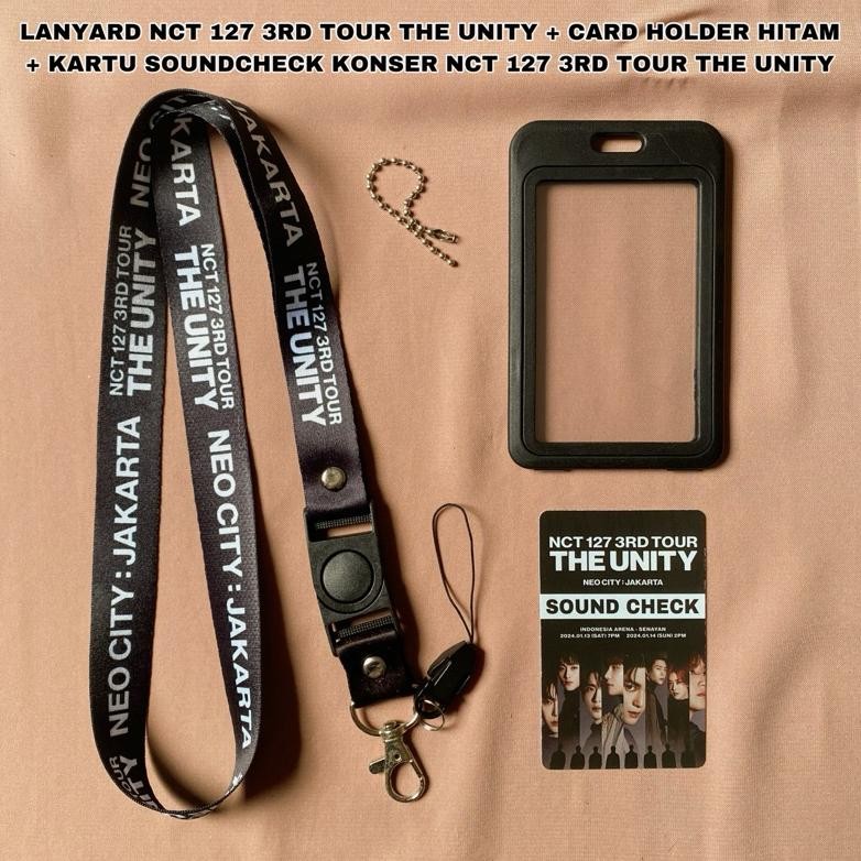 

LANYARD 2SISI NCT 127 3RD TOUR THE UNITY + CARD HOLDER HITAM (free kartu soundcheck + tali hp + ring ) AST