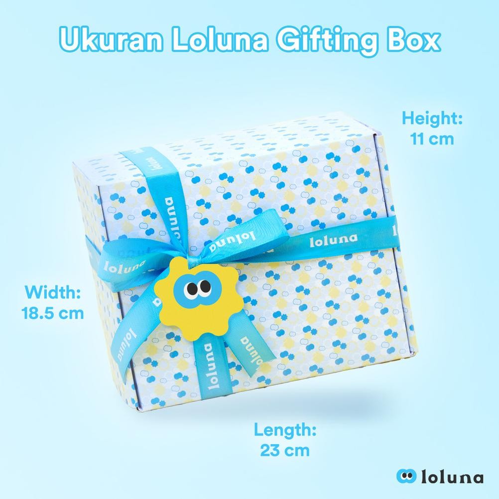 

Loluna Special Gifting Box/Kotak Hadiah/Free Greeting Card/Kartu Ucapan + Ribbon/Pita