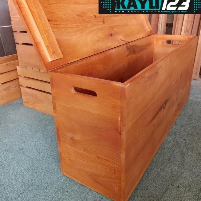 

Terlaris Wooden Crate 90X25X40 Cm Kotak Kayu Box Peti Tempat Penyimpanan