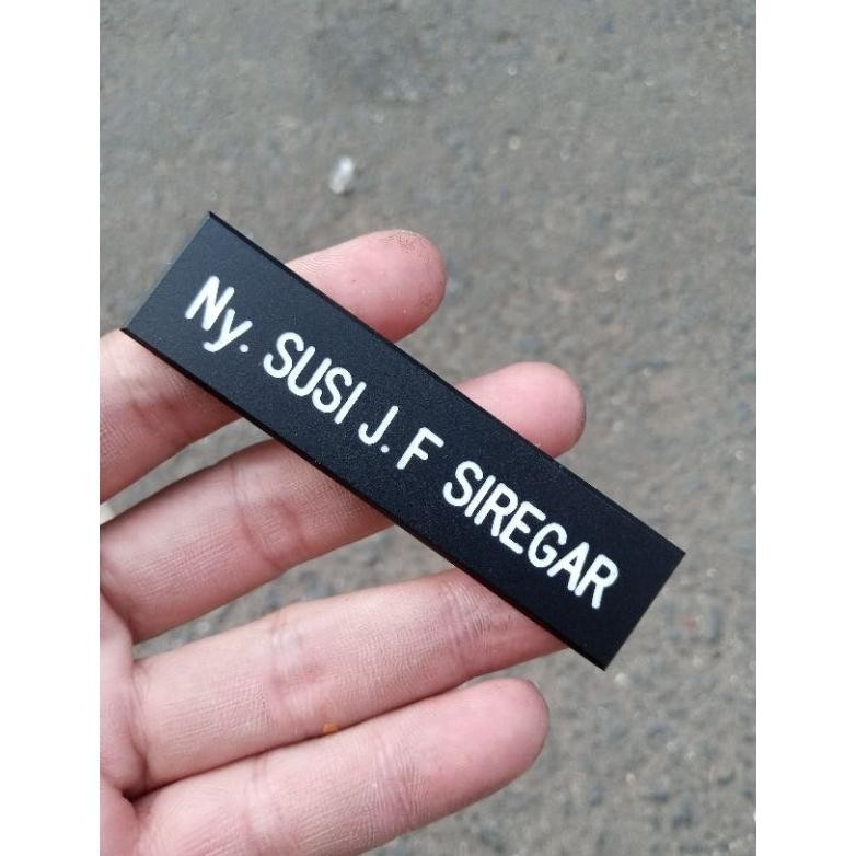 

Nametag Persit hitam full 2x8cm font Arial (Sesuai Mupus) AST