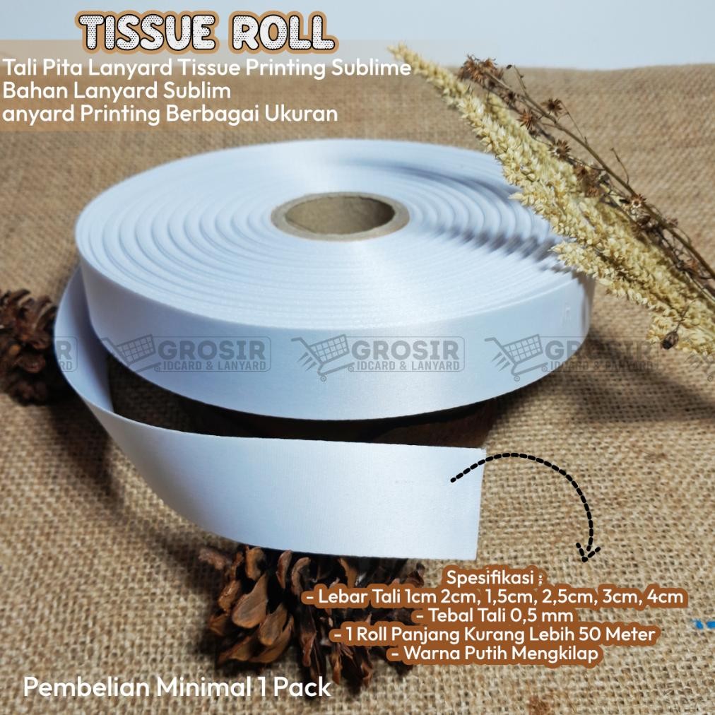 

TISSUE / Tali Pita Lanyard Tissue Printing Sublime Bahan Lanyard Sublim Lanyard Printing Berbagai Ukuran AST