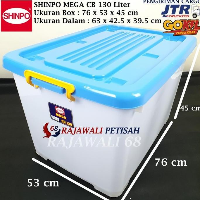 

Terlaris (Khusus Cargo) Shinpo Mega Cb 130 Liter | Container Box Roda