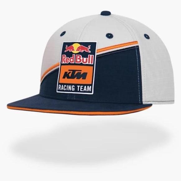 Red Bull KTM MotoGP 2023 Stone Flat Cap. Topi Unisex