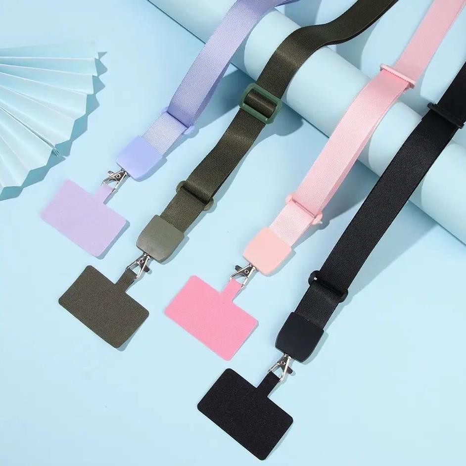 

Universal Tali LANYARD STRAP Adjustable Include Tali PATCH Slip Case All Type Gadget Tali Strap Gantungan Hp Candy Macaron COLORFULL Sling Bag Slempang Gantungan Leher Bahan Tebal Kuat Kokoh bisa Panjang Pendek ID Card Kunci Keychain AST