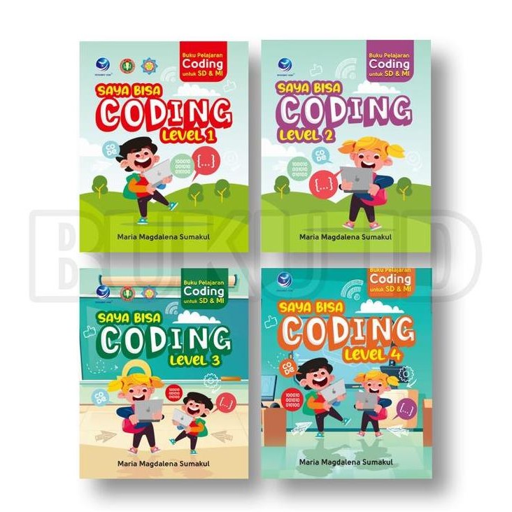 

Paket Buku Coding Untuk Anak SD Dan MI Level 1 - 4 Original PT