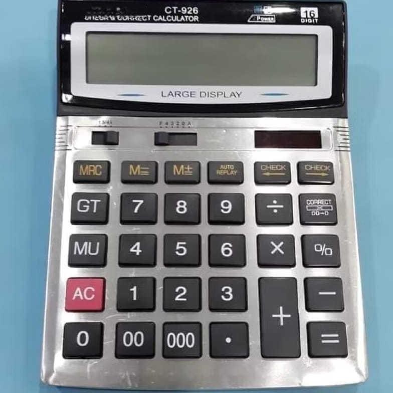 

CALCULATOR SDC 926 16 DIGIT CHECK CORRECT CEK ULANG KALKULATOR BATERAI AA A2 926 CT AST