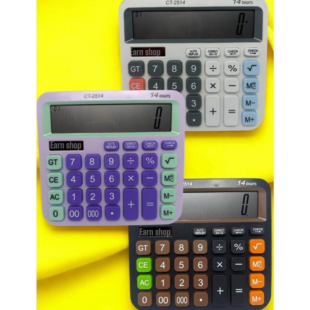 

Kalkulator Tenaga Surya Dagang Warna Warni CT-2514 | Kalkulator Aeatatic 2514 kalkulator 14 digit AST