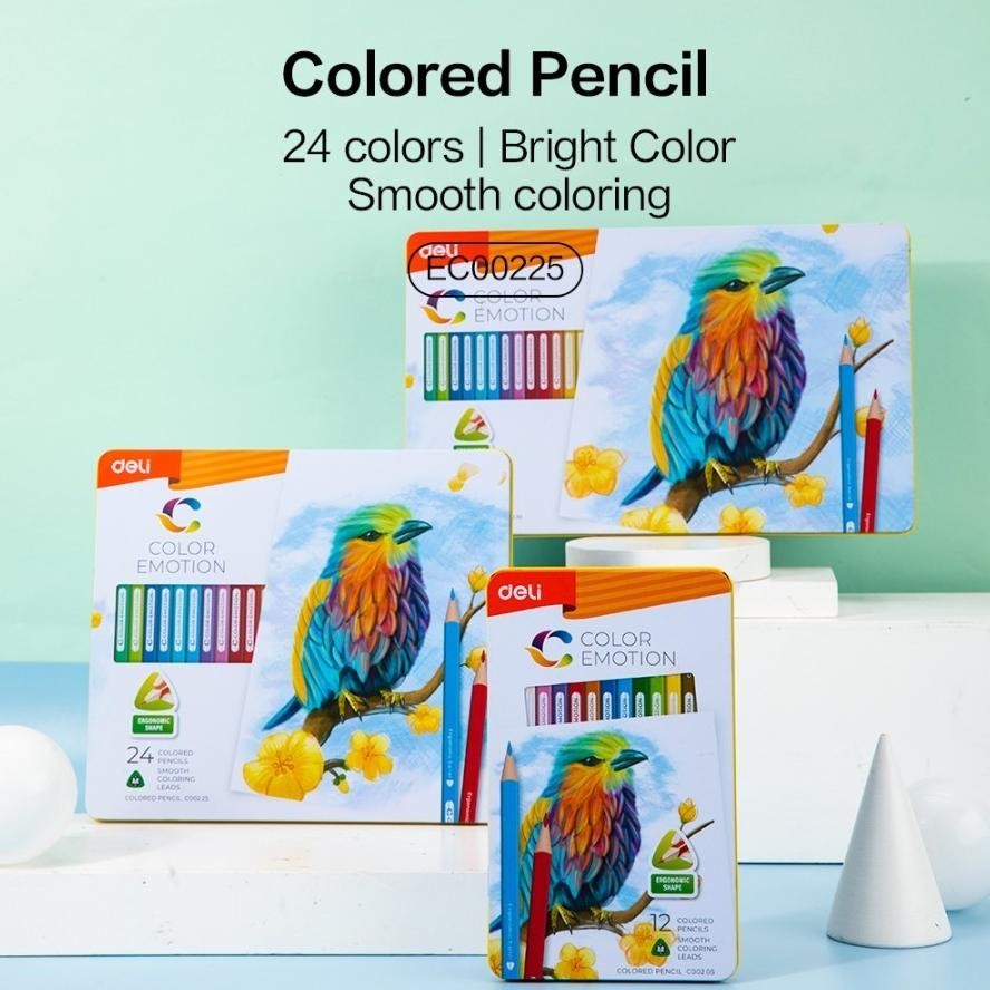 

Deli Pensil Warna Color Emotion Ergonomic Shape 24 Warna - EC00225 AST