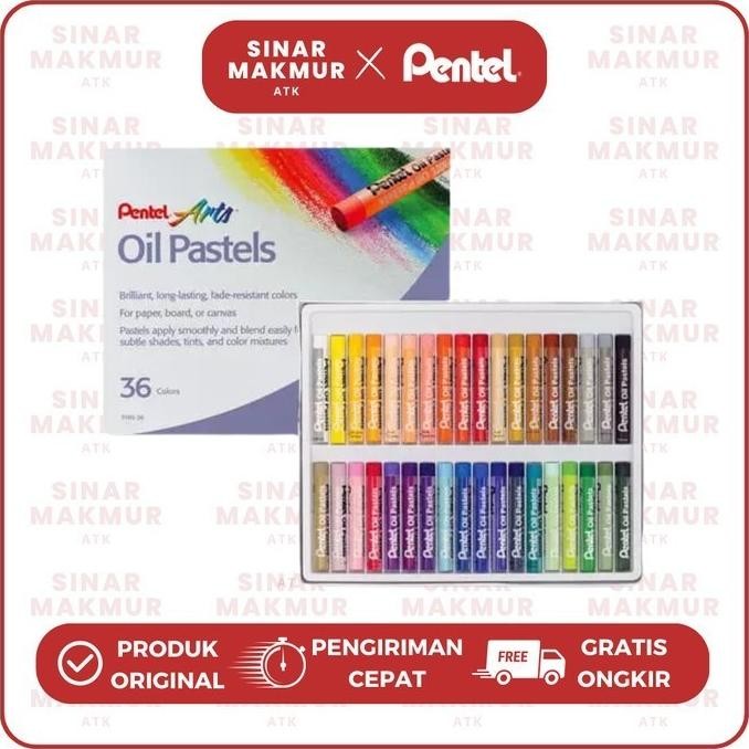 

Oil Pastel/Crayon Reguler Stick 36 Warna Pentel (Set) AST