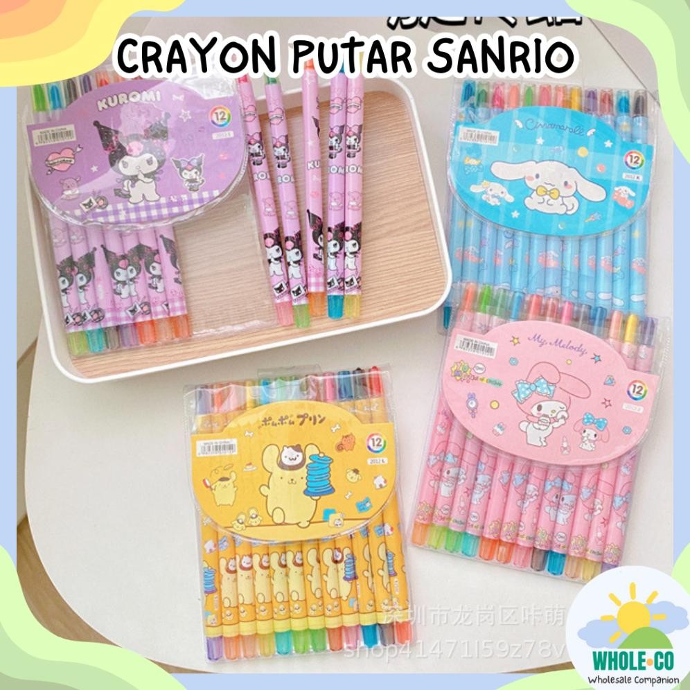 

Krayon Putar Sanrio Premium isi 12 Pcs Twist Crayon Melody Kuromi Lucu Unik Imut Termurah Grosir Cod KR-1134 AST