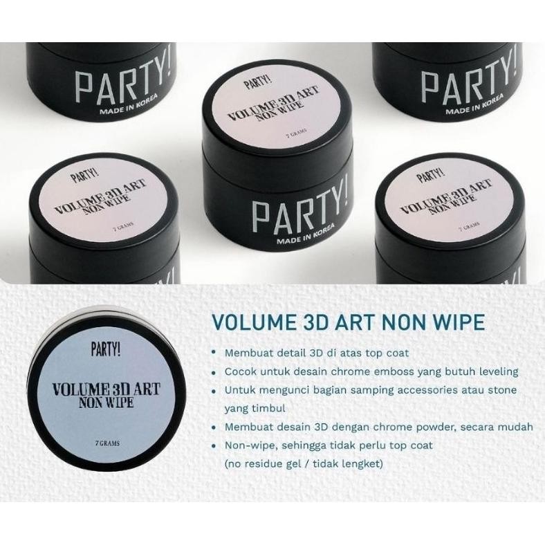 

PARTY! VOLUME 3D ART NON WIPE MADE IN KOREA AST