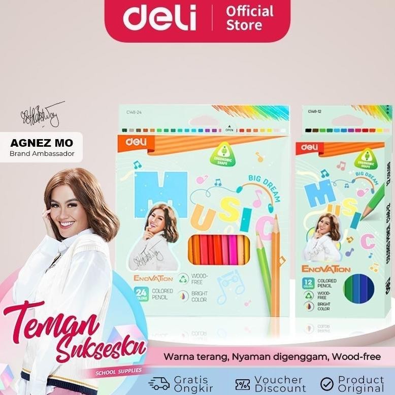 

Deli Pensil Warna 24W [ Edisi AGNEZ MO ] - CC148-24 AST