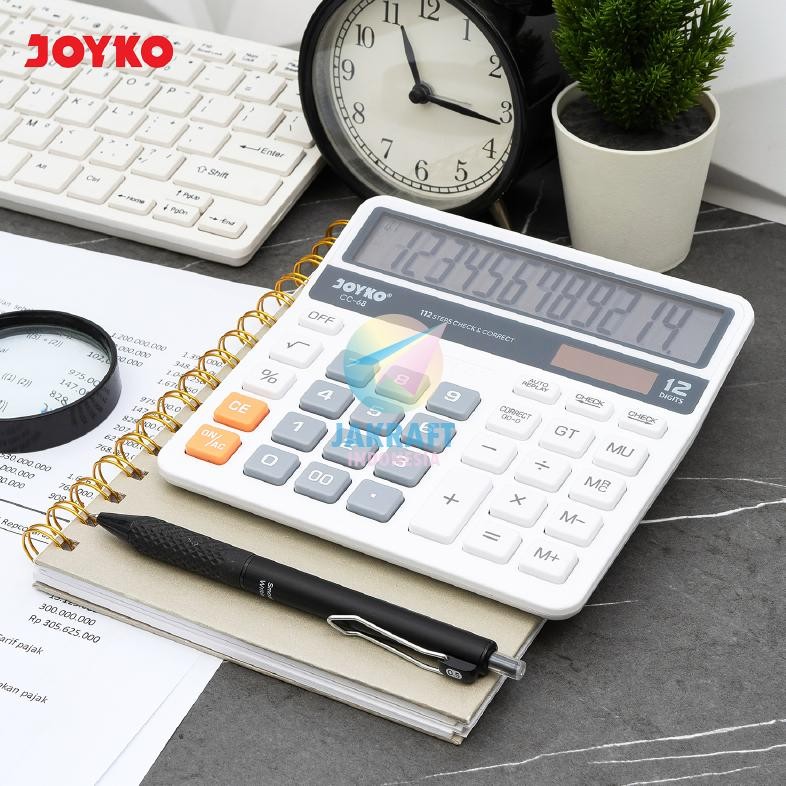 

(1 Unit) Kalkulator JOYKO CC-68 Calculator 12 Digit Ratusan Miliar Big Display Dual Power Correct & Check AST
