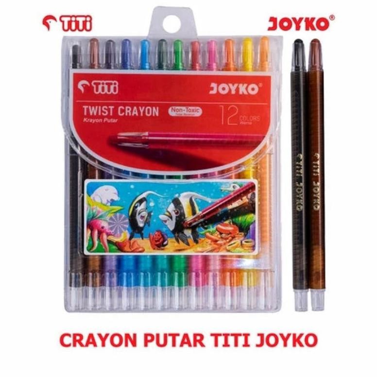 

Titi Joyko Twist Crayon Putar 12 Warna Panjang AST