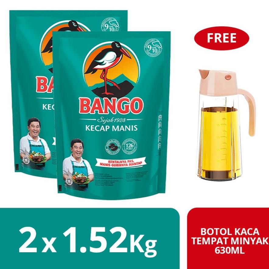 

Paket Bango Kecap Manis Pouch 1.5kg(X2)Free Botol Kaca 630ml