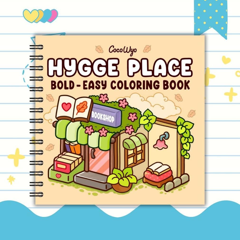 

Hyyge Place Coloring Book Buku Merwanai Hygge Tebal 200gsm AST