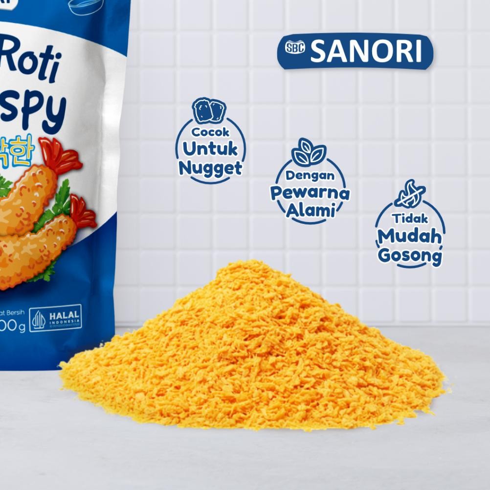 

SBC SAN - Tepung Roti Crispy Crumbs Kardus isi 12 Pouch 200gr