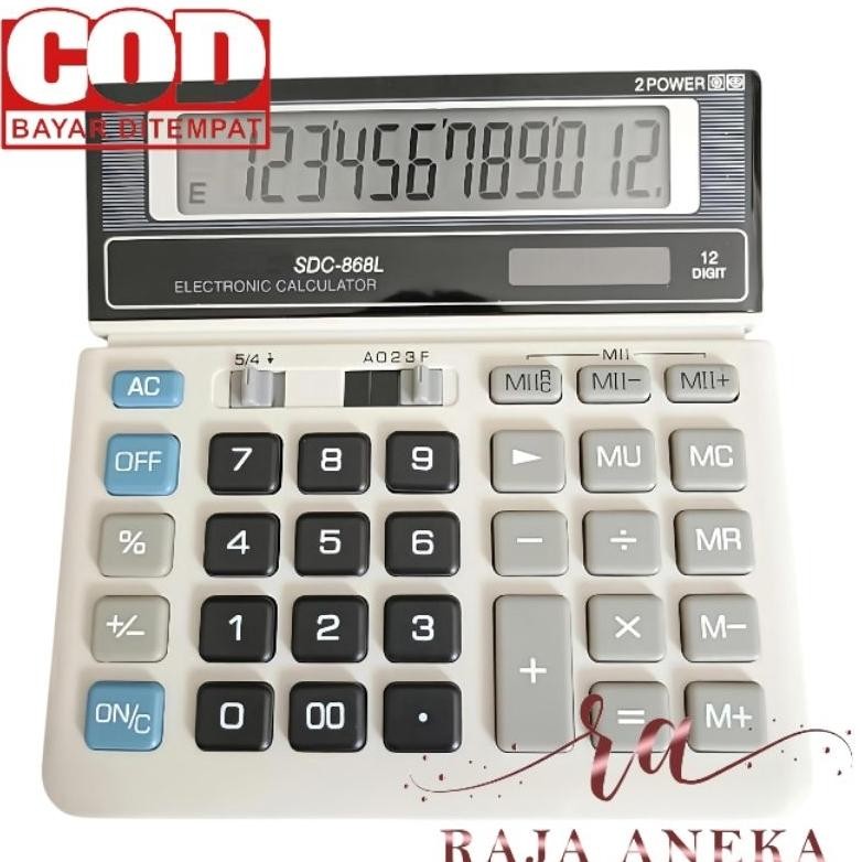 

Calculator Kalkulator Murah tipe SDC 868L 868 L Warna Menarik 12 Digit CT AST