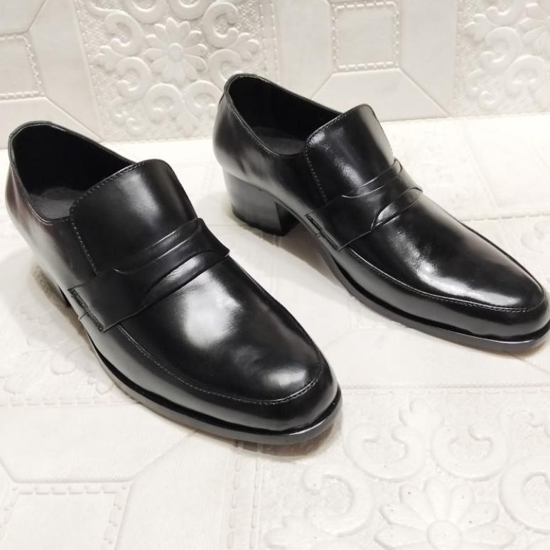 SEPATU PRIA HAK TINGGI 5 CM/ SEPATU KERJA PRIA / KULIT ASLI / PANTOFEL KERJA PRIA HAK TINGGI