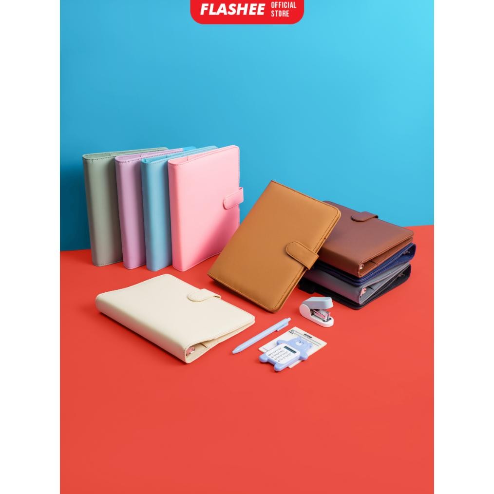 

Flashee Binder Polos Premium Hanna A5 20 Ring Binder Kulit A5 Buku Tulis Aesthetic Organizer AST