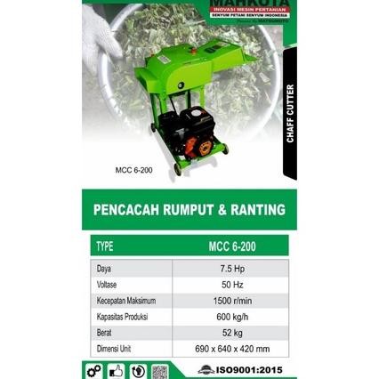 PENCACAH RUMPUT MAHKOTA MCC 6-200