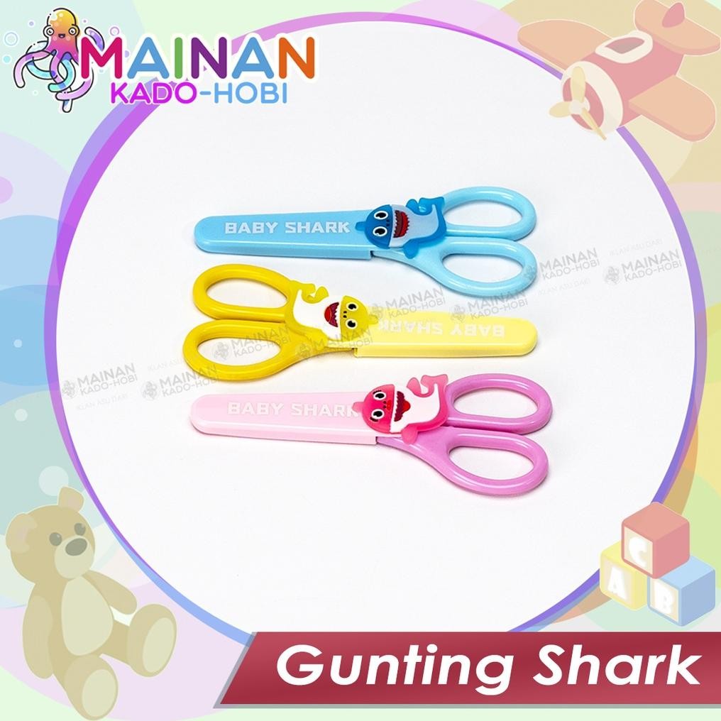 

ALAT TULIS STATIONERY STUDENT SCISSORS GUNTING KERTAS KARAKTER KARTUN BABY SHARK AST