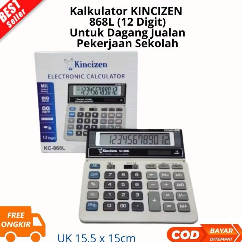 

Kalkulator KINCIZEN 12 Digit & 14 Digit KC 868L KC 8614 Dagang / Kantor / Sekolah AST