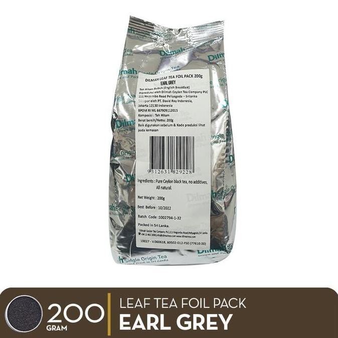 

Dilmah Leaf Tea Foil Pack Earl Grey - Loose Tea Daun Teh Kering 200gr HS
