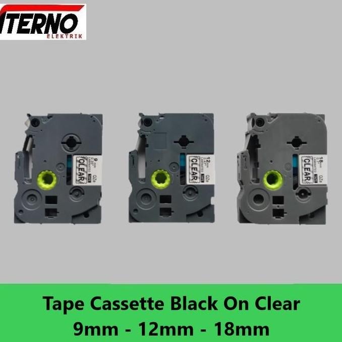 

Label Tape Cassette Compatible Tze-141 Brother 18Mm Black On Clear New Stok