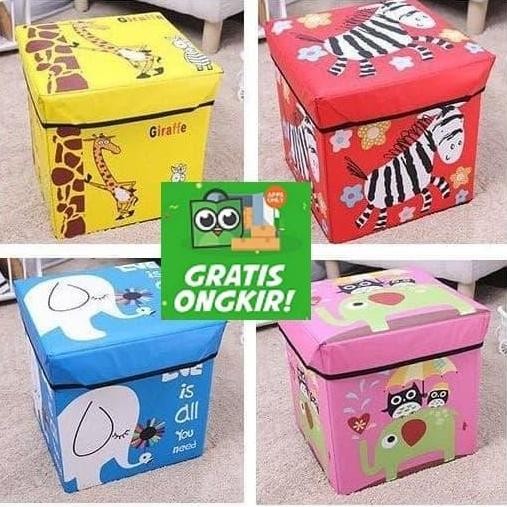 

Terlaris Tempat Simpan Mainan Anak Box Kotak Lucu Motif Hewan Warna
