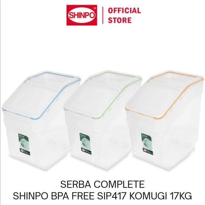

Terlaris Kotak Penyimpanan Beras 17Kg Dengan Roda Rice Storage Shinpo Bpa Free Sip417 Sip 417 Komugi