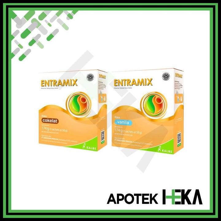 

Terlaris Entramix Vanila/Coklat 185 Gram - Nutrisi Lengkap Dewasa Good Quality