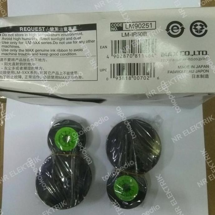 Ink Ribbon Tinta Pita Lm Ir50B Max Letatwin Lm550A Lm 550 550A Origina New Stok