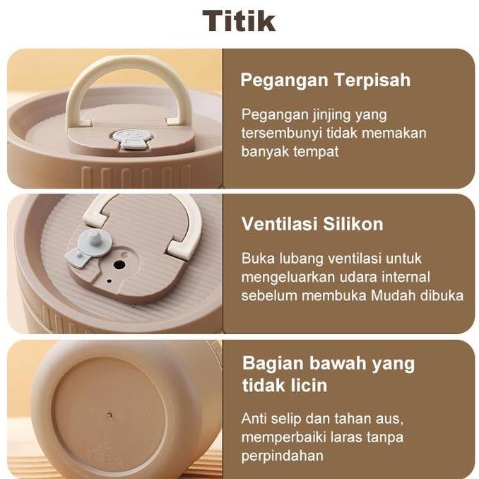 Kotak Makan Stainless Lunch Box Stainless Kotak Makan Stainless Steel 304 Termasuk Peralatan Makan