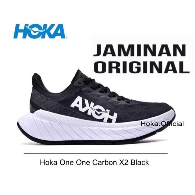 Tersedia Sepatu Running Hoka Carbon X2 Black Hitam Original