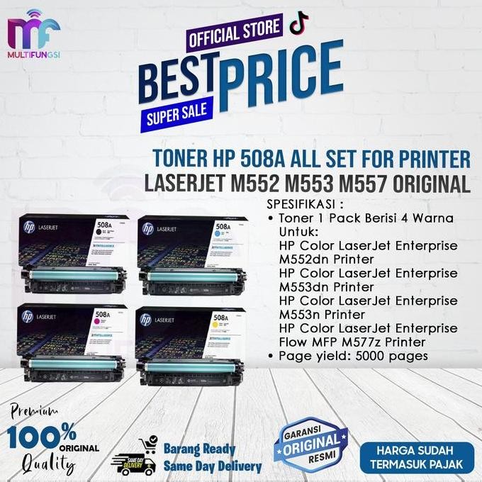 Promo Toner Hp 508A For Printer Laserjet M552 M553 M557 Original