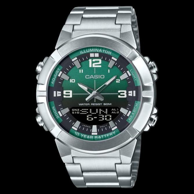 Tersedia Jam Tangan Casio Pria AMW-870DA-3A Original amw870da Dualtime amw870