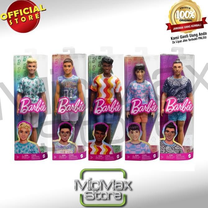 Boneka Mattel Barbie Ken Fashionistas Ken Mainan Original Asli