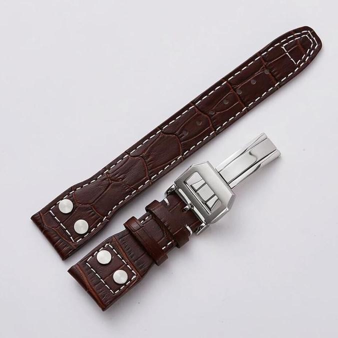Sale 22Mm Iwc Mark 17 Leather Strap Tali Jam Tangan Kulit Asli Iwc