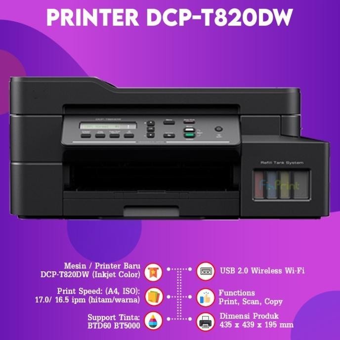 Murah Printer Brother Mfc-T920Dw Print Scan Copy Wifi Fax Pengganti T910Dw