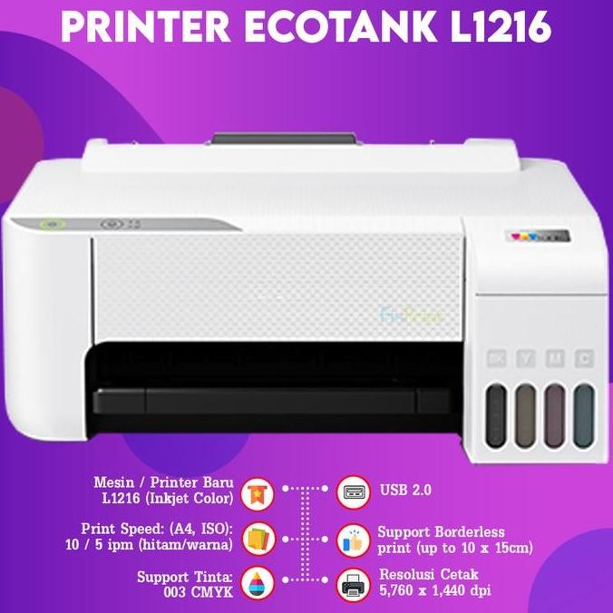 Murah Printer Eco Tank L1211 L 1211 Black, Pengganti Epson L1110 L1210 Print Only A4 Bergaransi