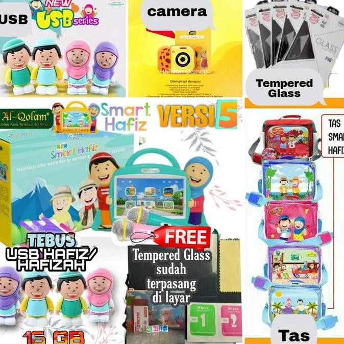 Paket Lengkap Smart Hafiz Versi 5+ Usb+ Camera+ Tas Free Tempered Glas
