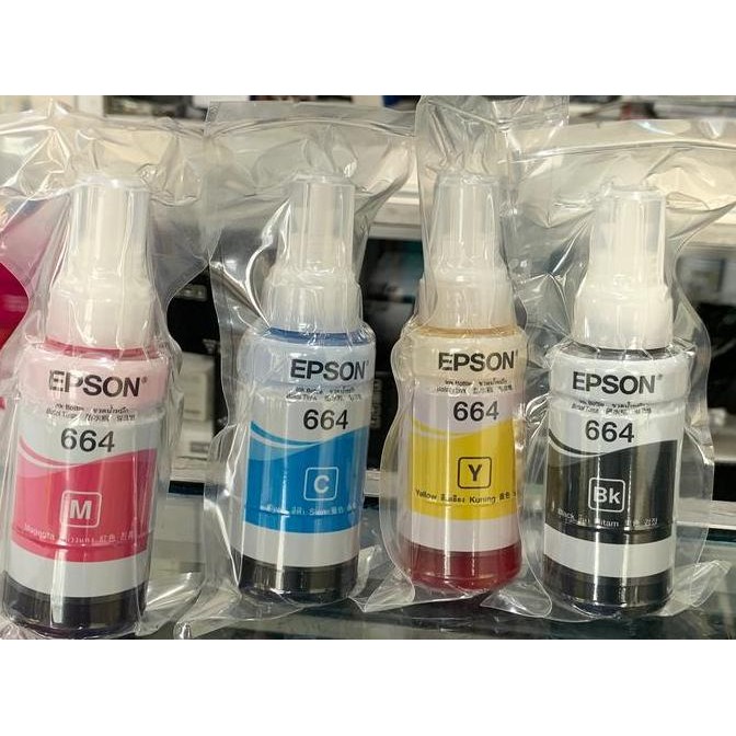 Tinta Epson 664 Lostpack/ Unbox/ Tanpa Box Dus Original Bawaan Epson New Stok