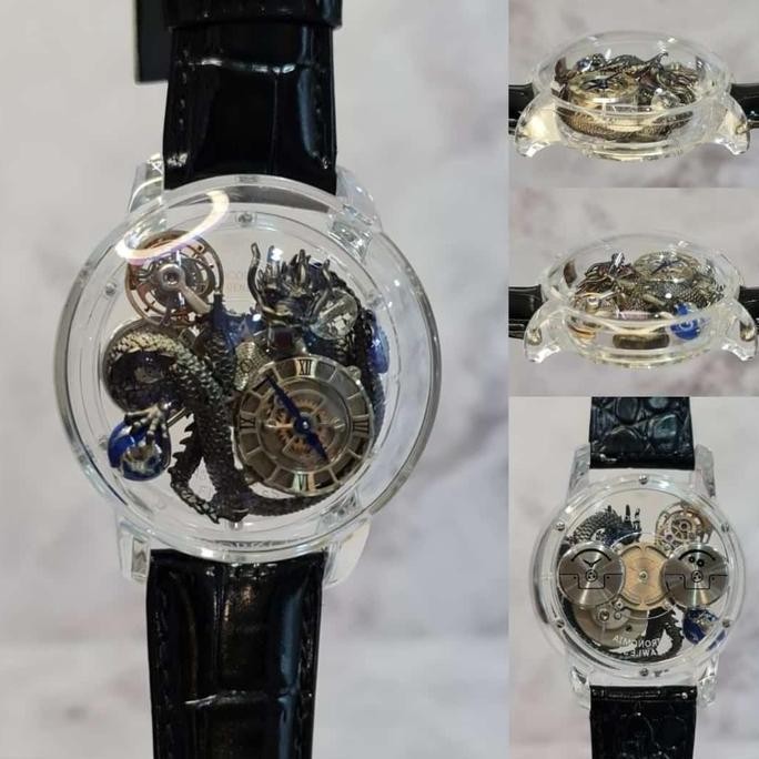 Sale Jam Tangan Swiss Quartz Jacob & Co Dragon Astronomia Sapphire Fullset