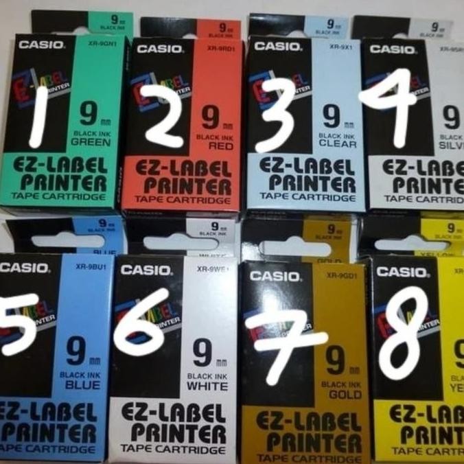 

Casio Ez Label Pita 9Mm Tape Cartridge Black Ink Original New Stok